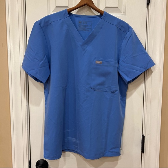 Figs Scrub Set Men's Ceil Blue Medium Leon Three Pocket Top Axim Cargo - Picture 2 of 11